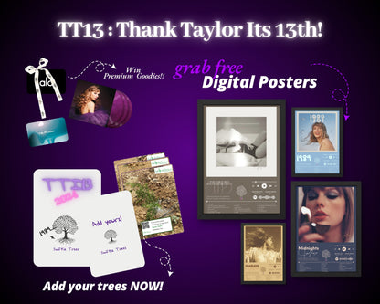 TTI13 ~ Collab TreeCard® for Swiftieverse ~ Free Digital Posters and Sticker Sheet